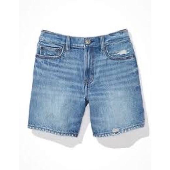 AE '90s Boyfriend Denim Short Women’s Size 16 Distressed - Picture 1 of 8